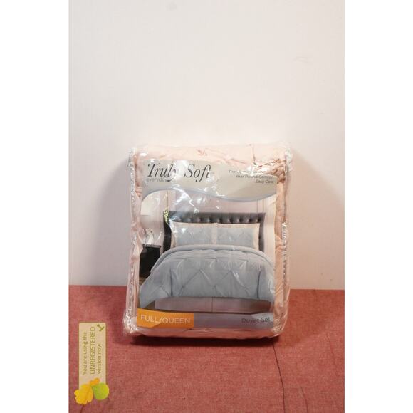 Truly Soft Everyday Pleated Duvet Cover Set Full/Queen Blush* - Picture 3 of 7